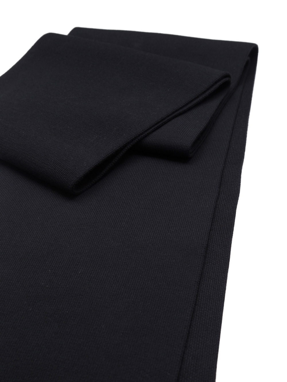 RICK OWENS SCARF IN BLACK SCULPTURE KNIT