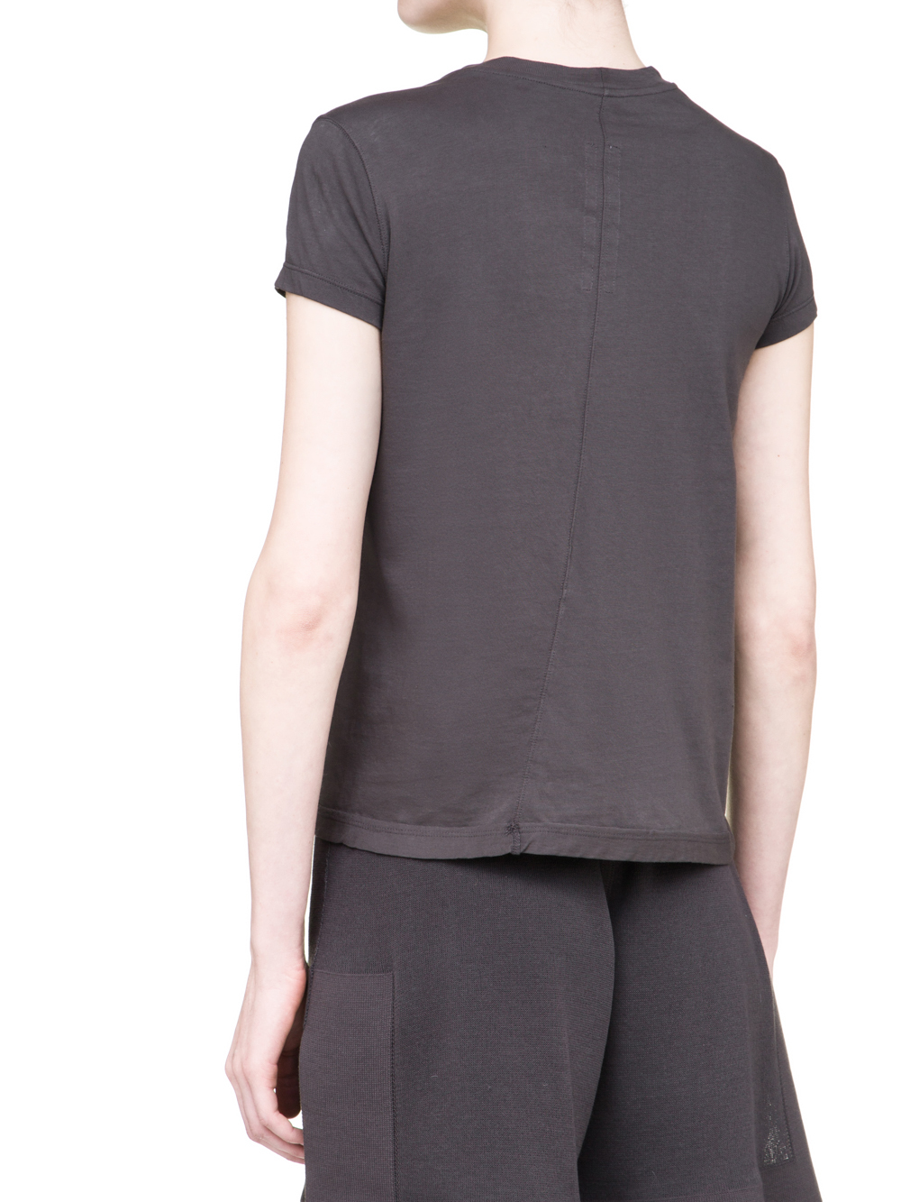 RICK OWENS OFF-THE-RUNWAY ONE SHOULDER TEE IN GREY