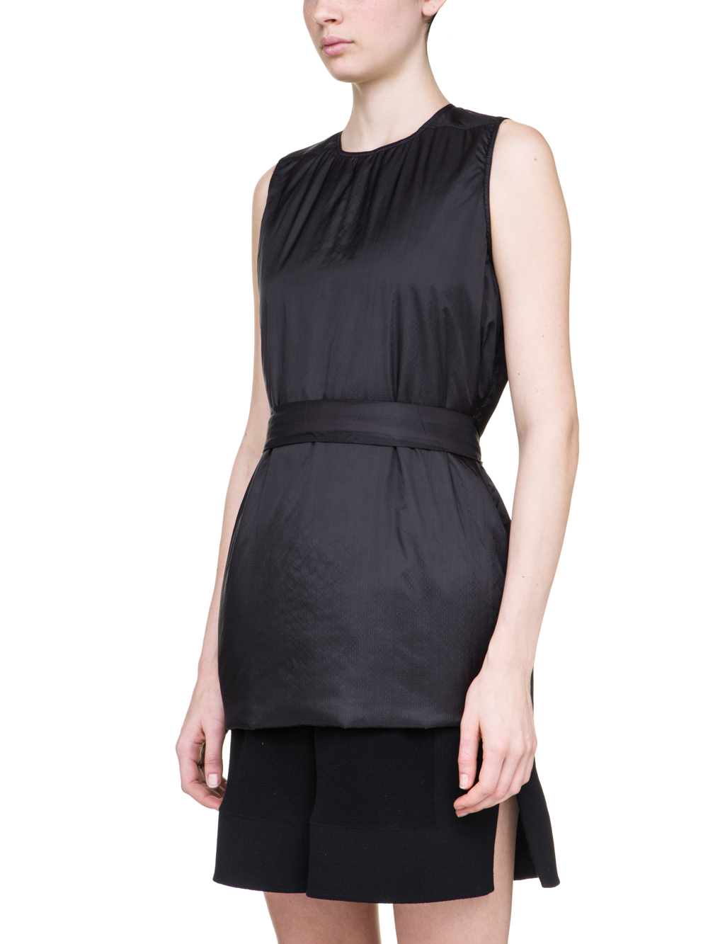 RICK OWENS OFF-THE-RUNWAY SISYTANK TUNIC IN BLACK