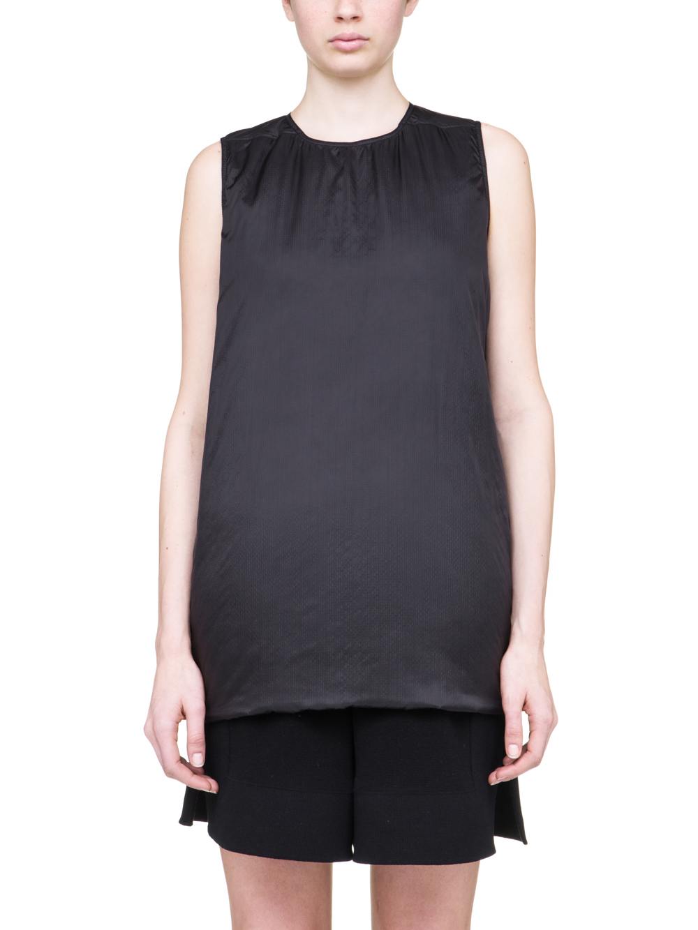 RICK OWENS OFF-THE-RUNWAY SISYTANK TUNIC IN BLACK