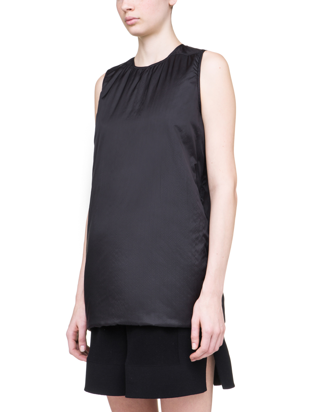 RICK OWENS OFF-THE-RUNWAY SISYTANK TUNIC IN BLACK