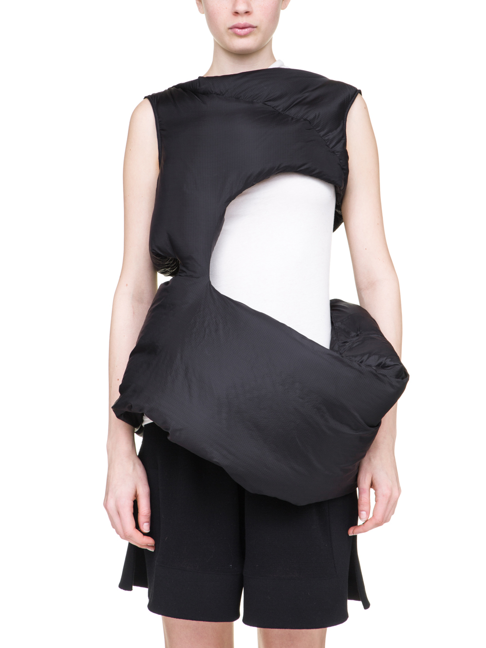 RICK OWENS OFF-THE-RUNWAY MINISHRED TUNIC IN BLACK