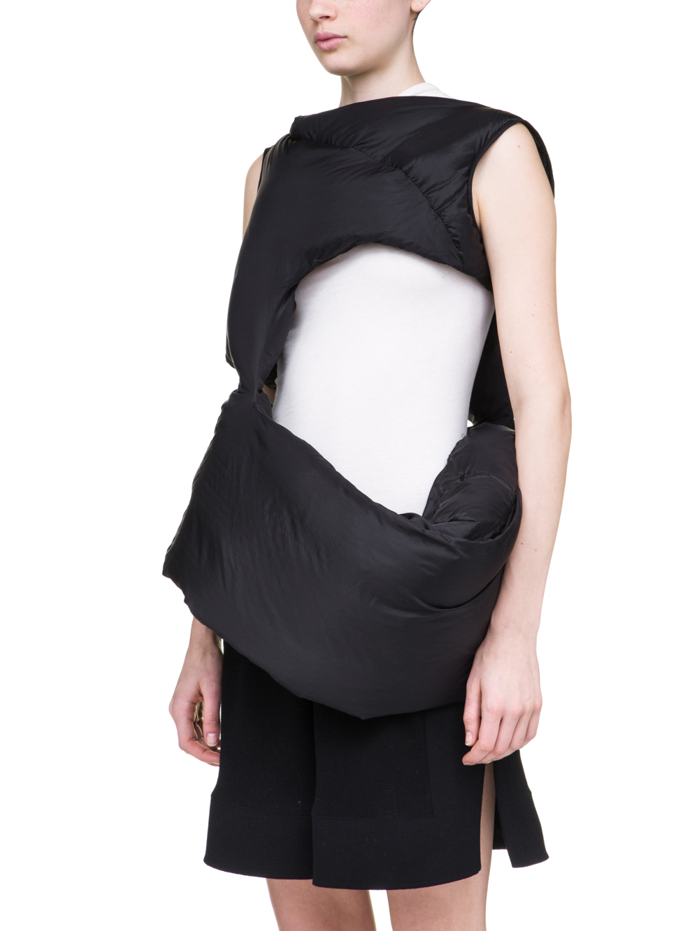 RICK OWENS OFF-THE-RUNWAY MINISHRED TUNIC IN BLACK
