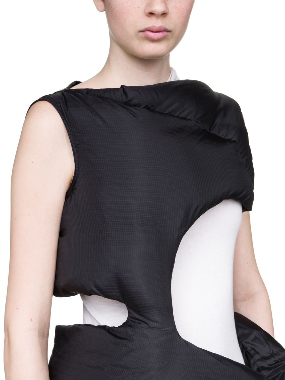 RICK OWENS OFF-THE-RUNWAY MINISHRED TUNIC IN BLACK