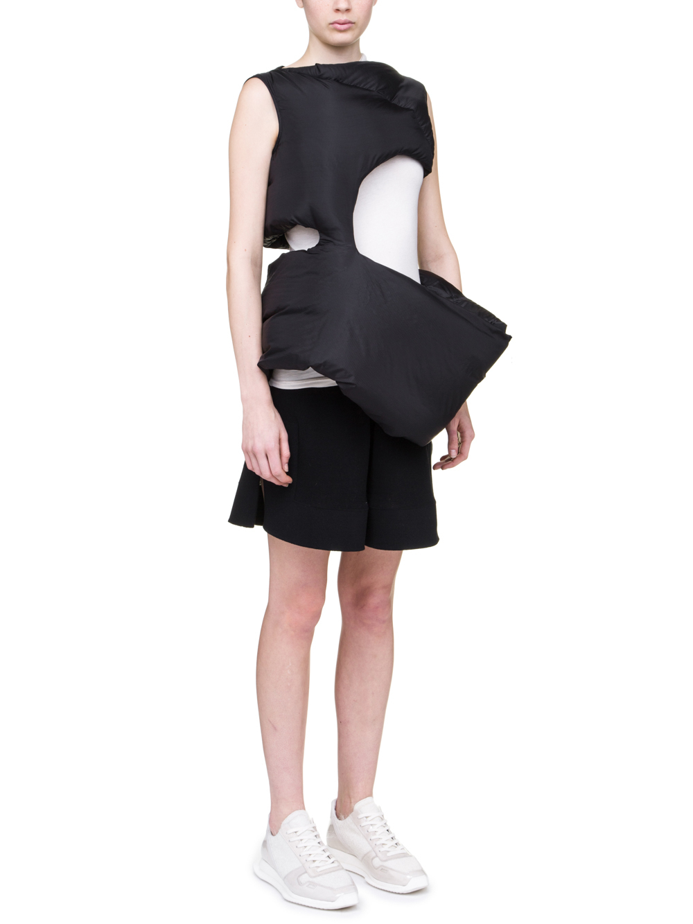 RICK OWENS OFF-THE-RUNWAY MINISHRED TUNIC IN BLACK
