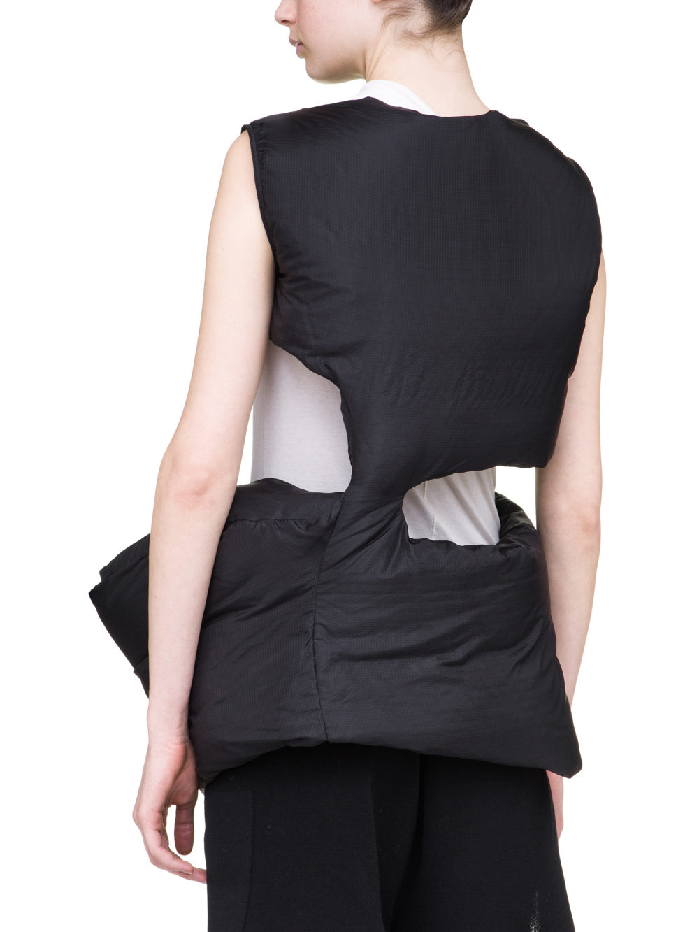 RICK OWENS OFF-THE-RUNWAY MINISHRED TUNIC IN BLACK