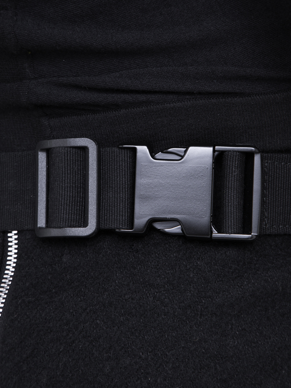 RICK OWENS OFF-THE-RUNWAY FERTILITY BELT IN BLACK PLASTIC MESH