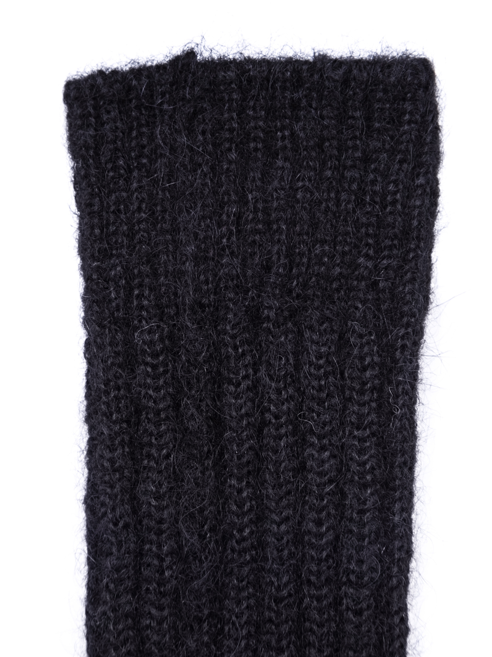 RICK OWENS FW18 SISYPHUS OFF-THE-RUNWAY RIBBED SOCKS IN BLACK.