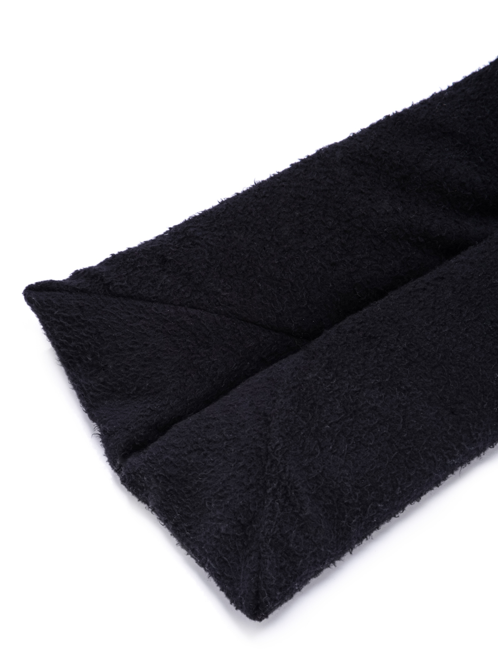 RICK OWENS OFF-THE-RUNWAY STOLE IN BLACK IS A VOLUMINOUS LONG SCARF