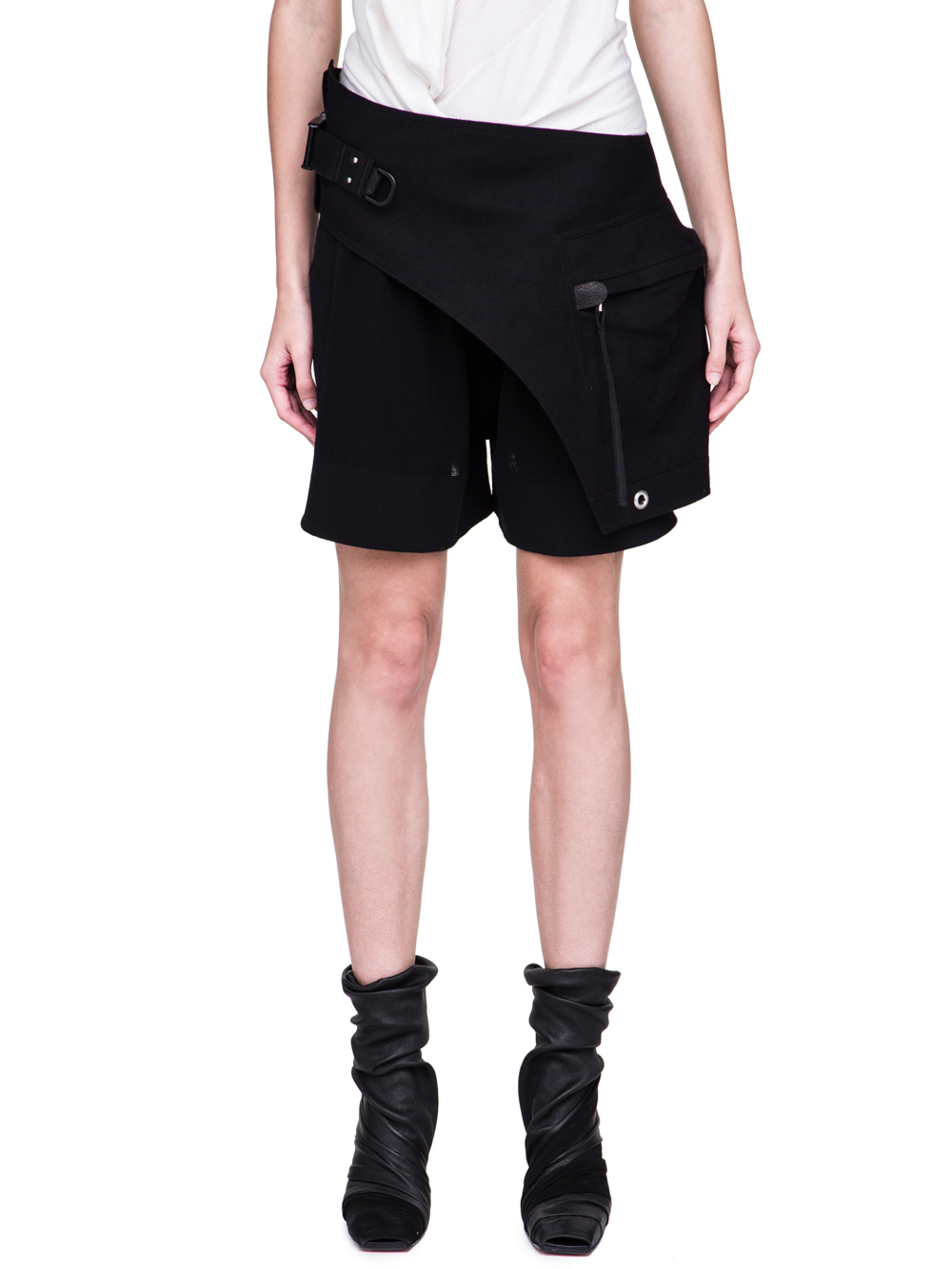RICK OWENS FW18 SISYPHUS OFF-THE-RUNWAY CARGO BELT IN BLACK