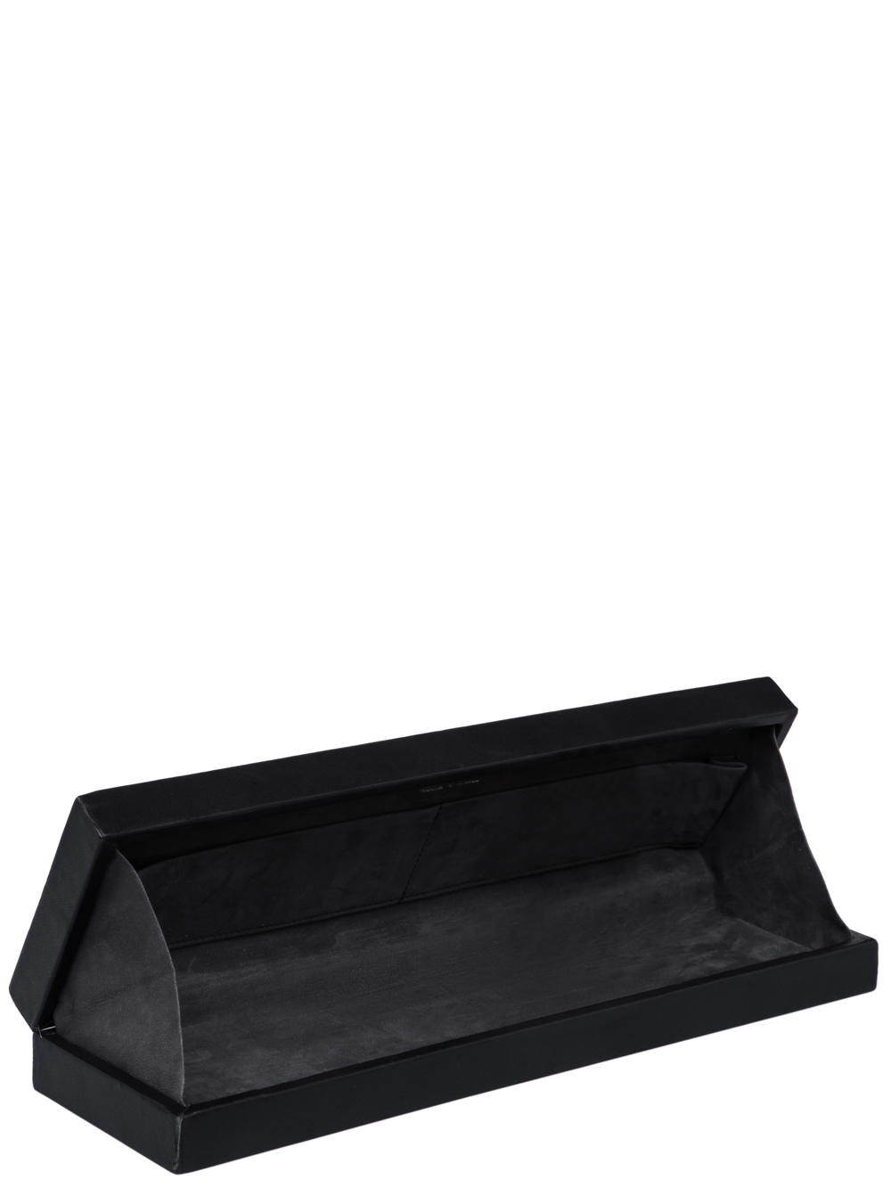 RICK OWENS FW18 SISYPHUS MINAUDIERE CLUTCH IN BLACK LAMB LEATHER