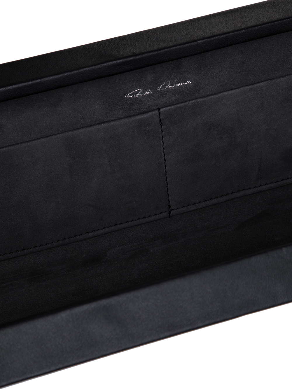 RICK OWENS FW18 SISYPHUS MINAUDIERE CLUTCH IN BLACK LAMB LEATHER