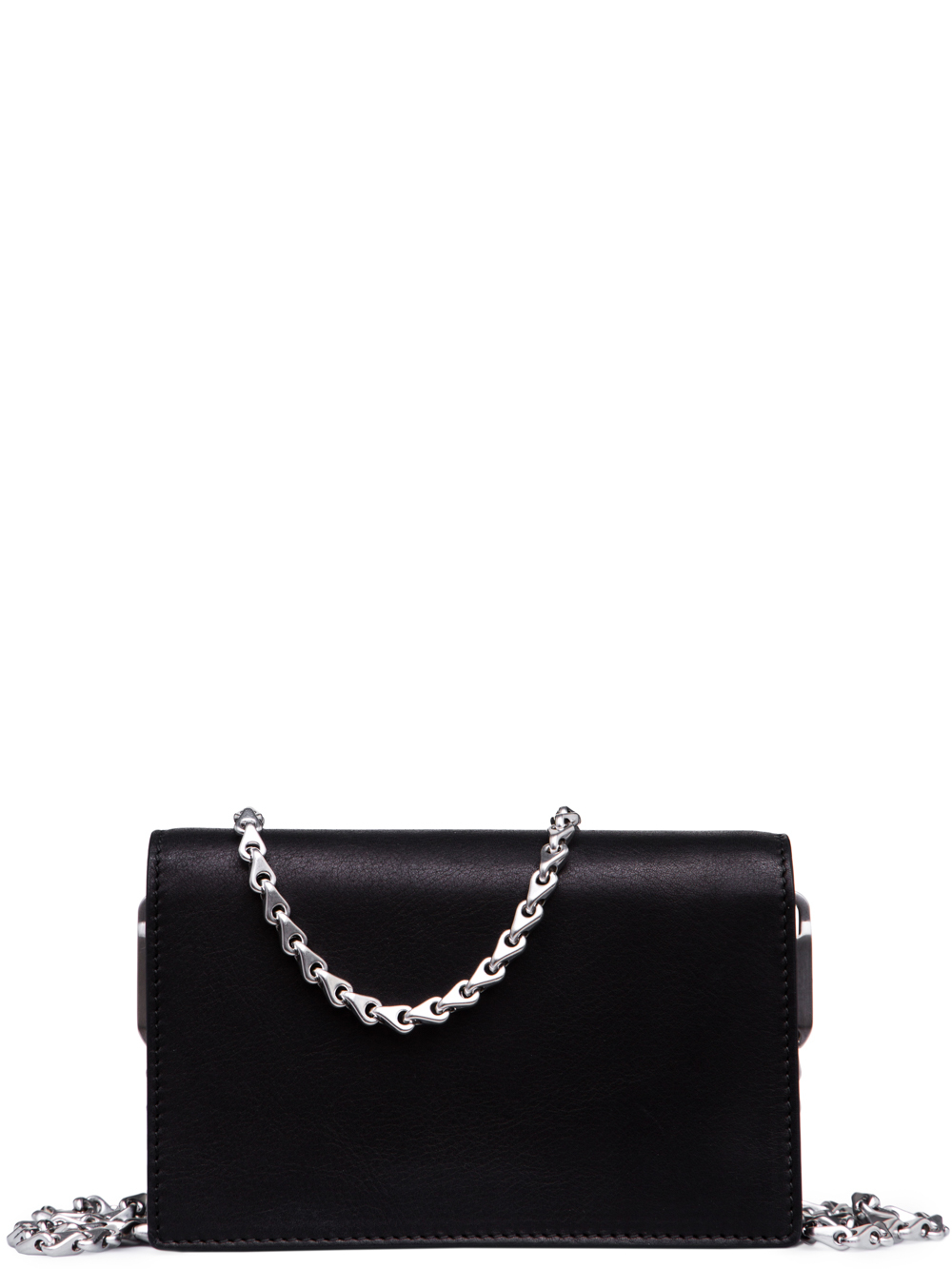 RICK OWENS FW18 SISYPHUS LUNCH BAG IN BLACK CALF LEATHER