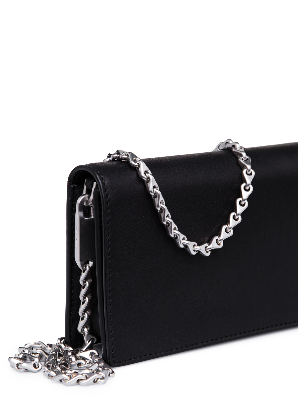 RICK OWENS FW18 SISYPHUS LUNCH BAG IN BLACK CALF LEATHER