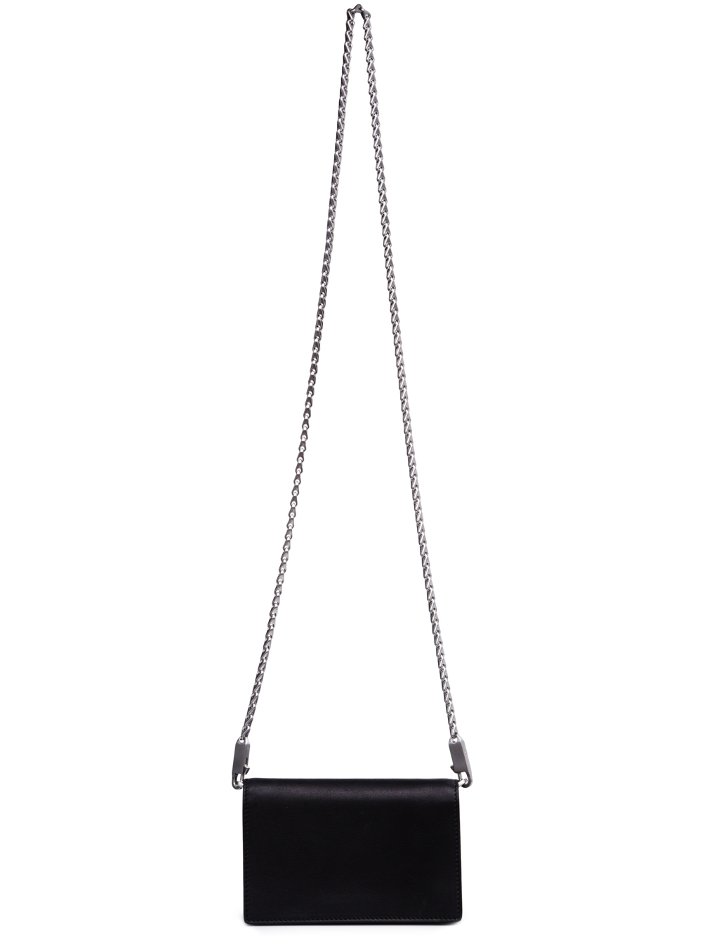 RICK OWENS FW18 SISYPHUS LUNCH BAG IN BLACK CALF LEATHER