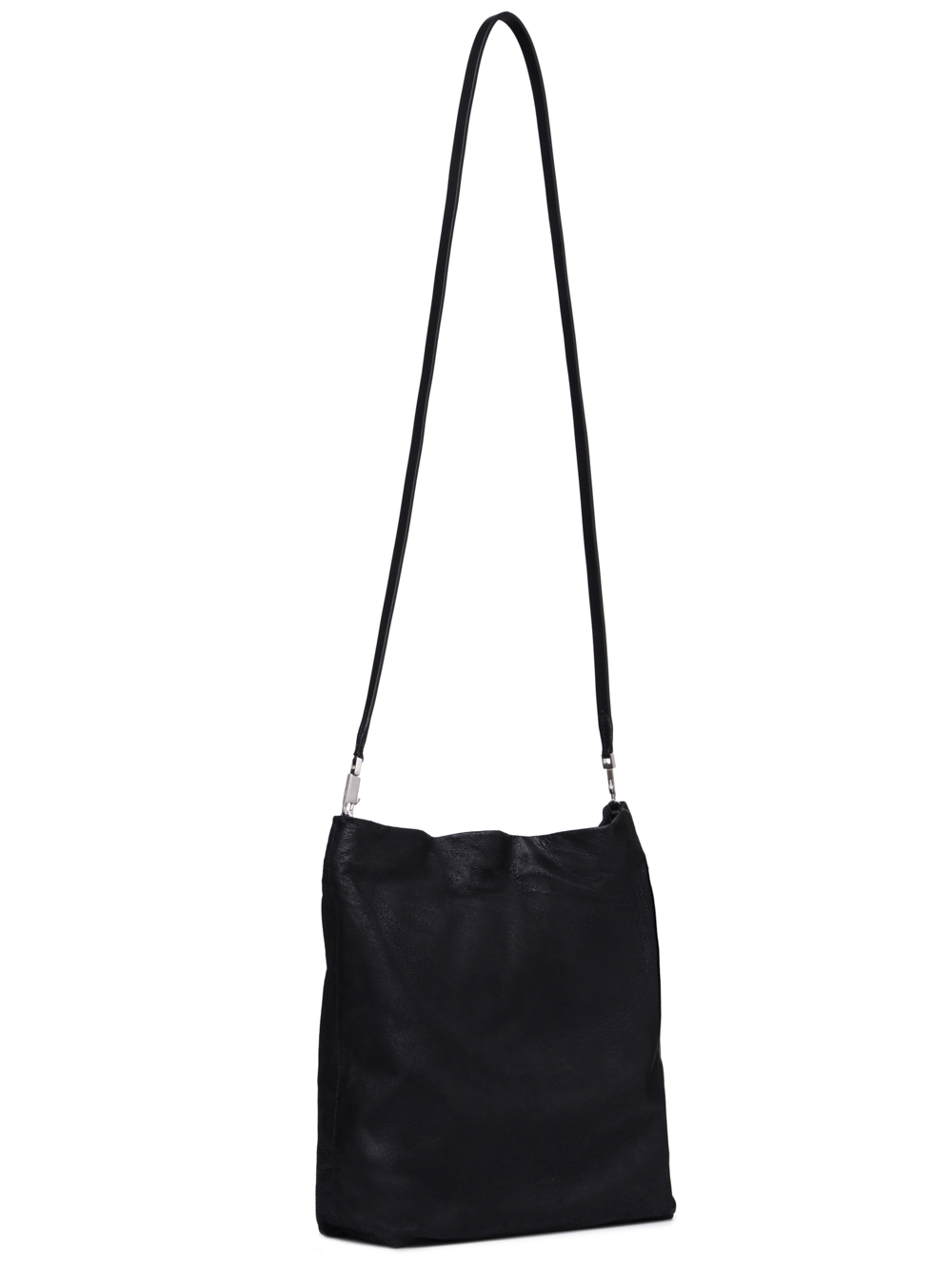 RICK OWENS FW18 SISYPHUS BIG ADRI BAG IN BLACK OILY BLISTER LAMB LEATHER