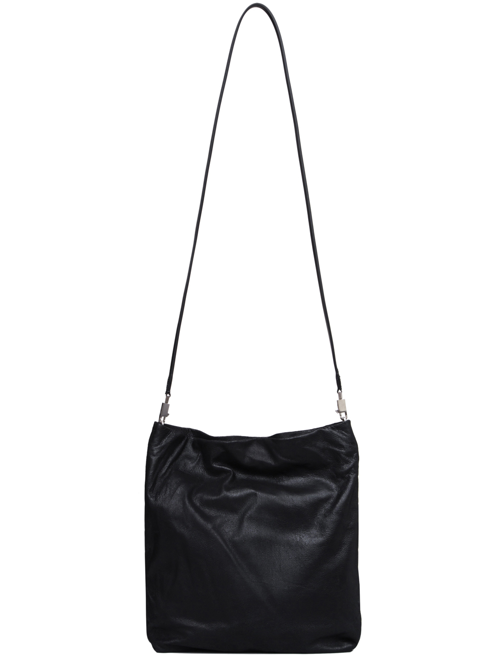 RICK OWENS FW18 SISYPHUS BIG ADRI BAG IN BLACK OILY BLISTER LAMB LEATHER