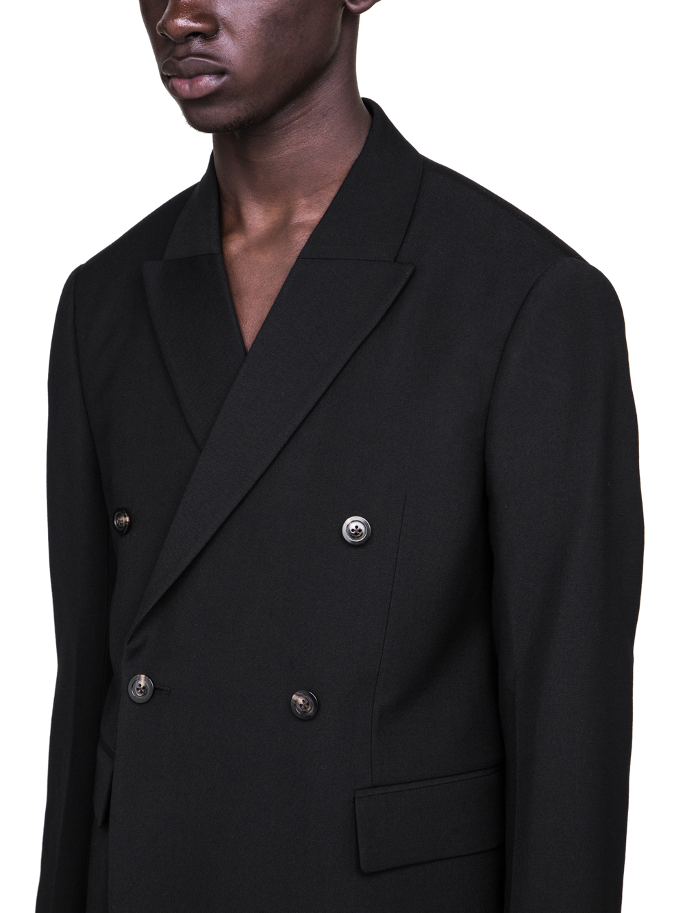 RICK OWENS FW18 SISYPHUS JMF CROPPED JACKET IN BLACK WOOL