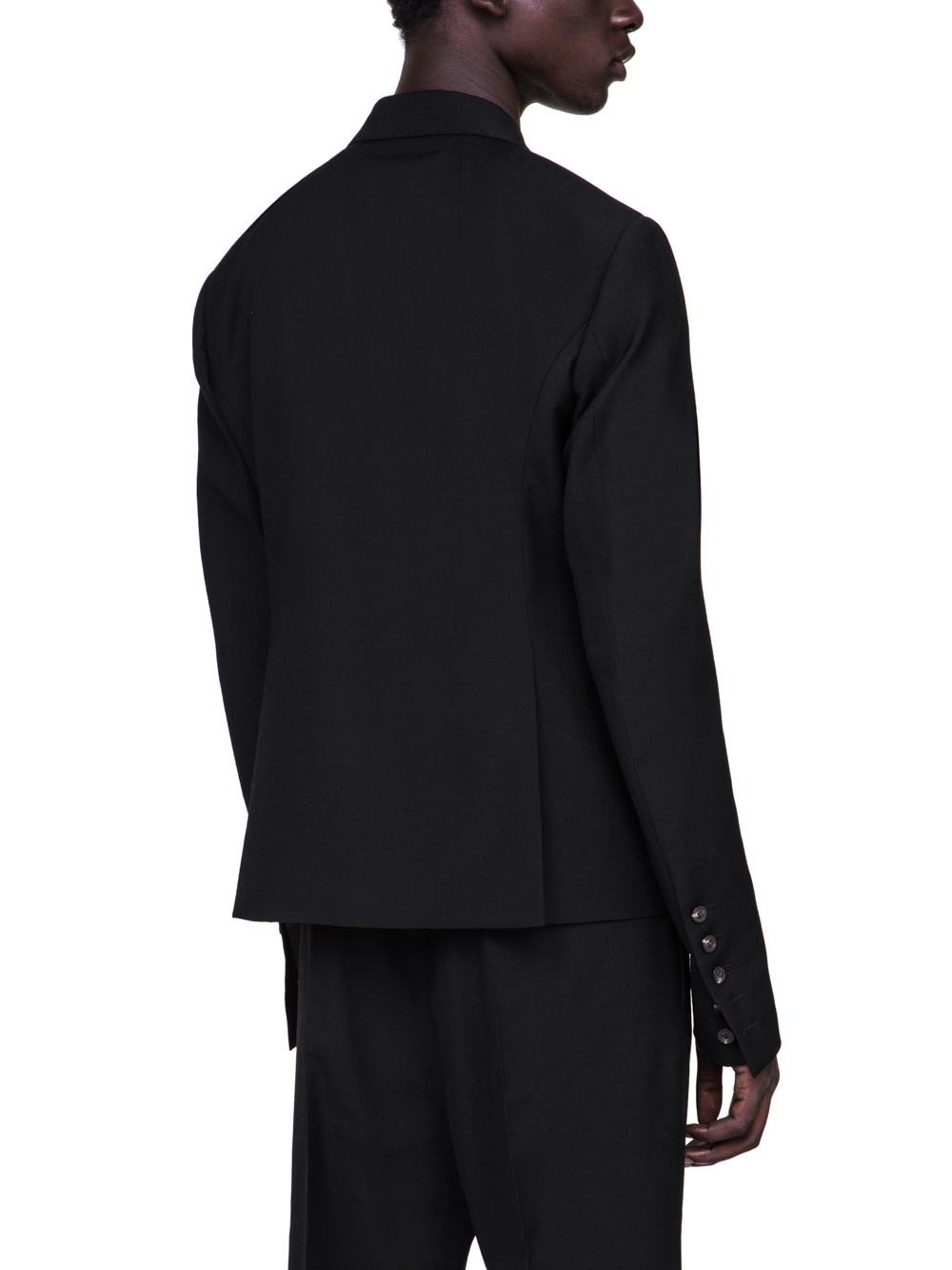RICK OWENS FW18 SISYPHUS JMF CROPPED JACKET IN BLACK WOOL
