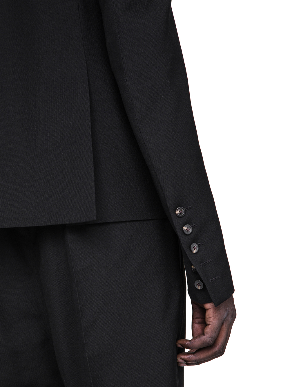 RICK OWENS FW18 SISYPHUS JMF CROPPED JACKET IN BLACK WOOL