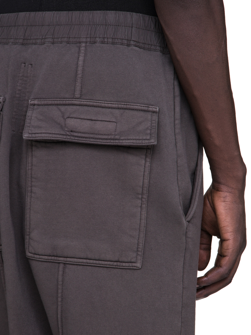 DRKSHDW FW18 SISYPHUS DRAWSTRING CROPPED PANTS IN DARKDUST GREY