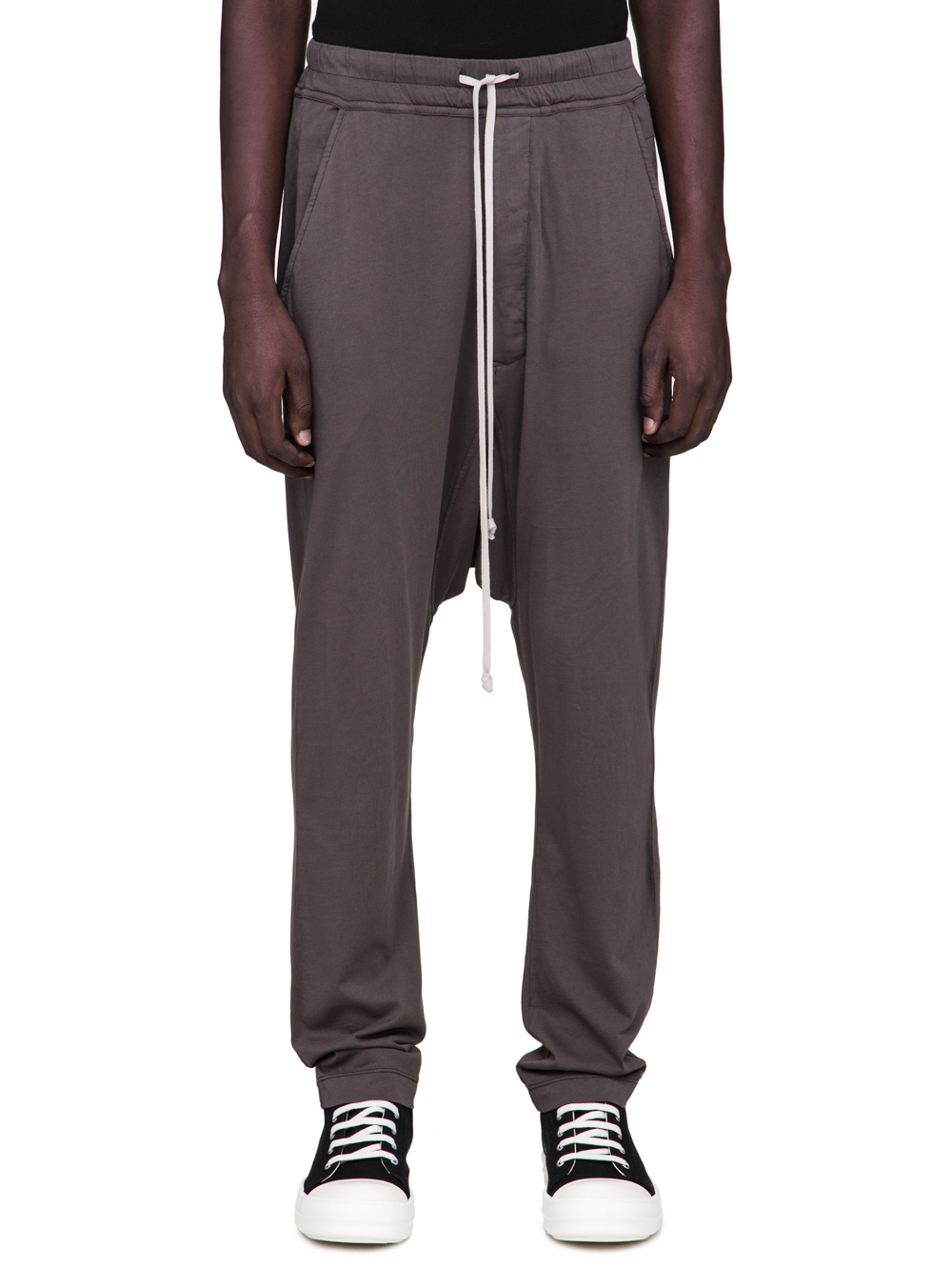 DRKSHDW FW18 SISYPHUS DRAWSTRING LONG PANTS IN DARKDUST GREY