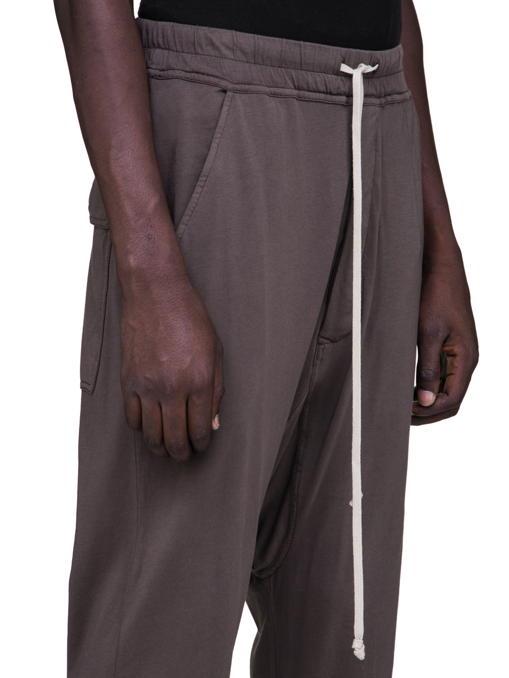 DRKSHDW FW18 SISYPHUS DRAWSTRING LONG PANTS IN DARKDUST GREY