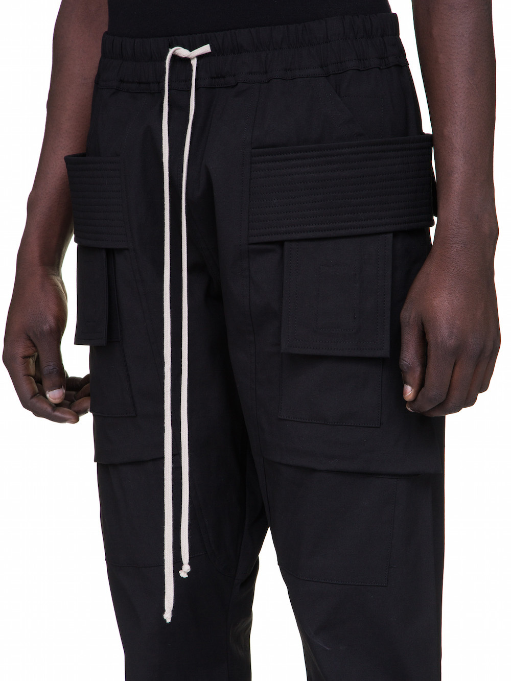 DRKSHDW FW18 SISYPHUS CREATCH CARGO PANTS IN BLACK