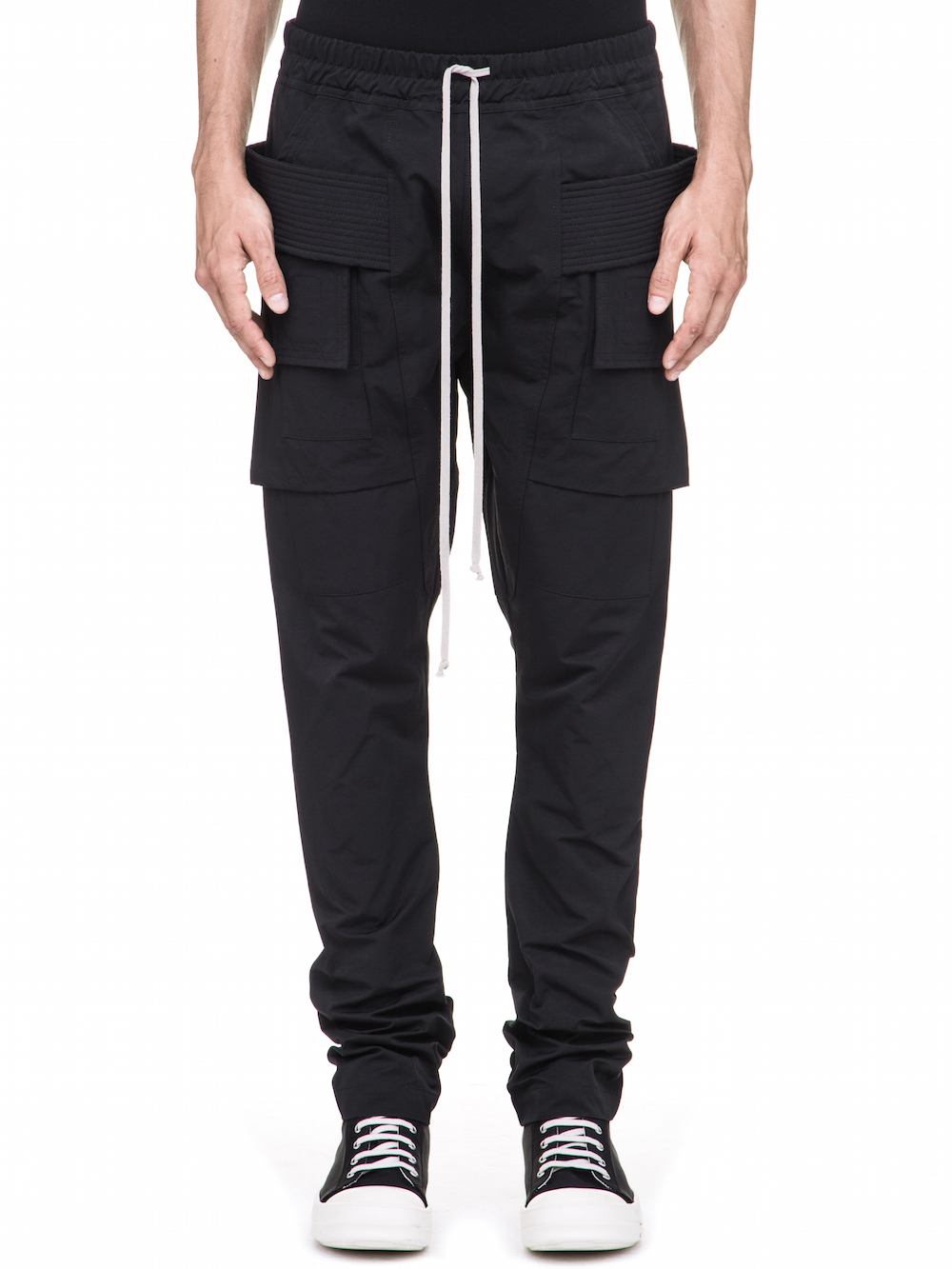 DRKSHDW FW18 SISYPHUS CREATCH CARGO PANTS IN BLACK