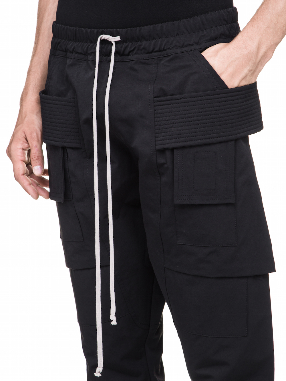DRKSHDW FW18 SISYPHUS CREATCH CARGO PANTS IN BLACK