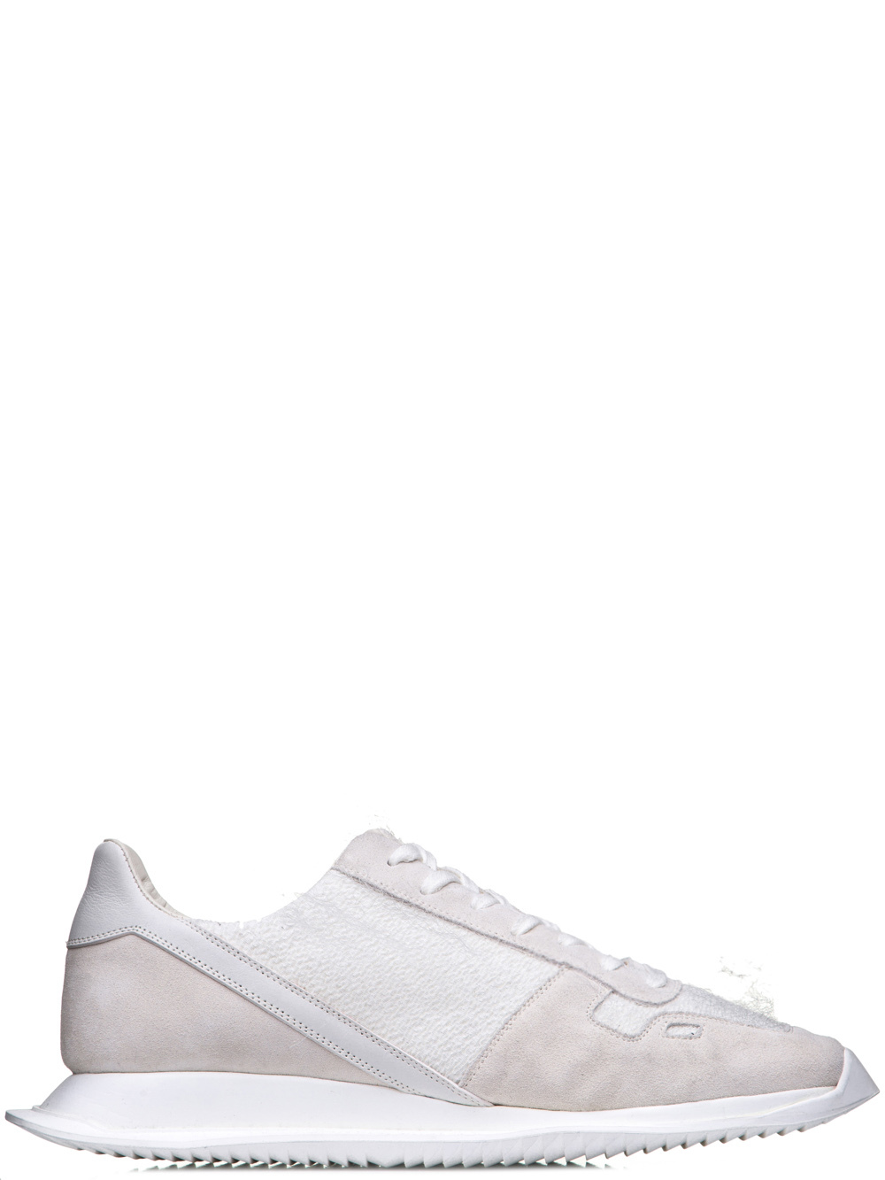 RICK OWENS FW18 SISYPHUS OFF-THE-RUNWAY RUNNERS IN MILK WHITE