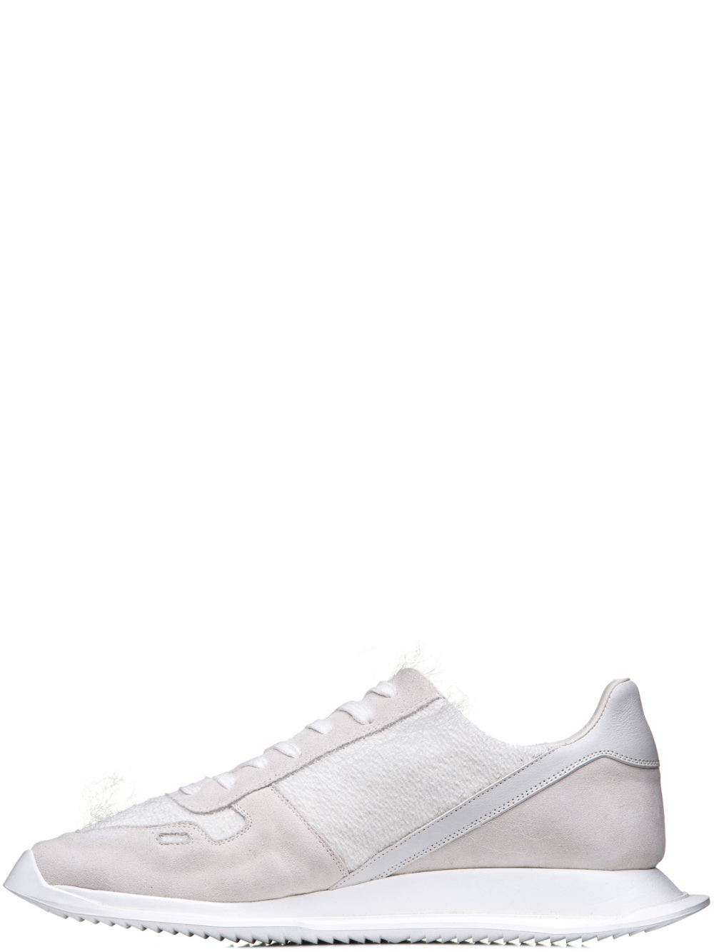 RICK OWENS FW18 SISYPHUS OFF-THE-RUNWAY RUNNERS IN MILK WHITE