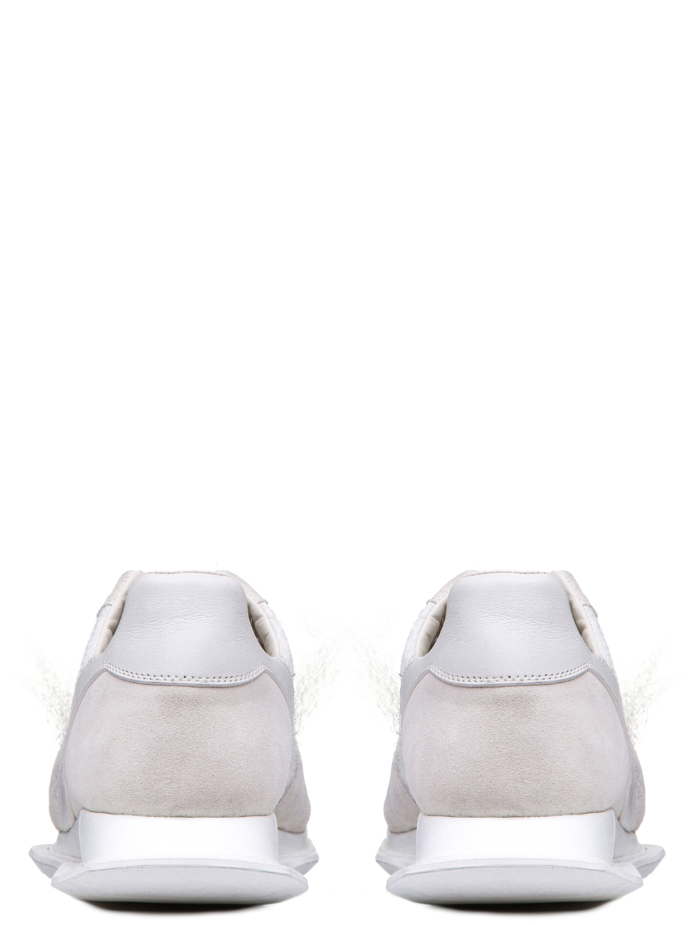 RICK OWENS FW18 SISYPHUS OFF-THE-RUNWAY RUNNERS IN MILK WHITE