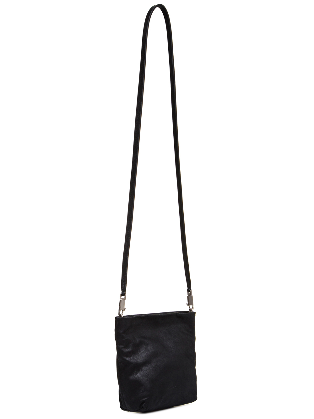 RICK OWENS FW18 SISYPHUS SMALL ADRI BAG IN BLACK OILY BLISTER LAMB LEATHER