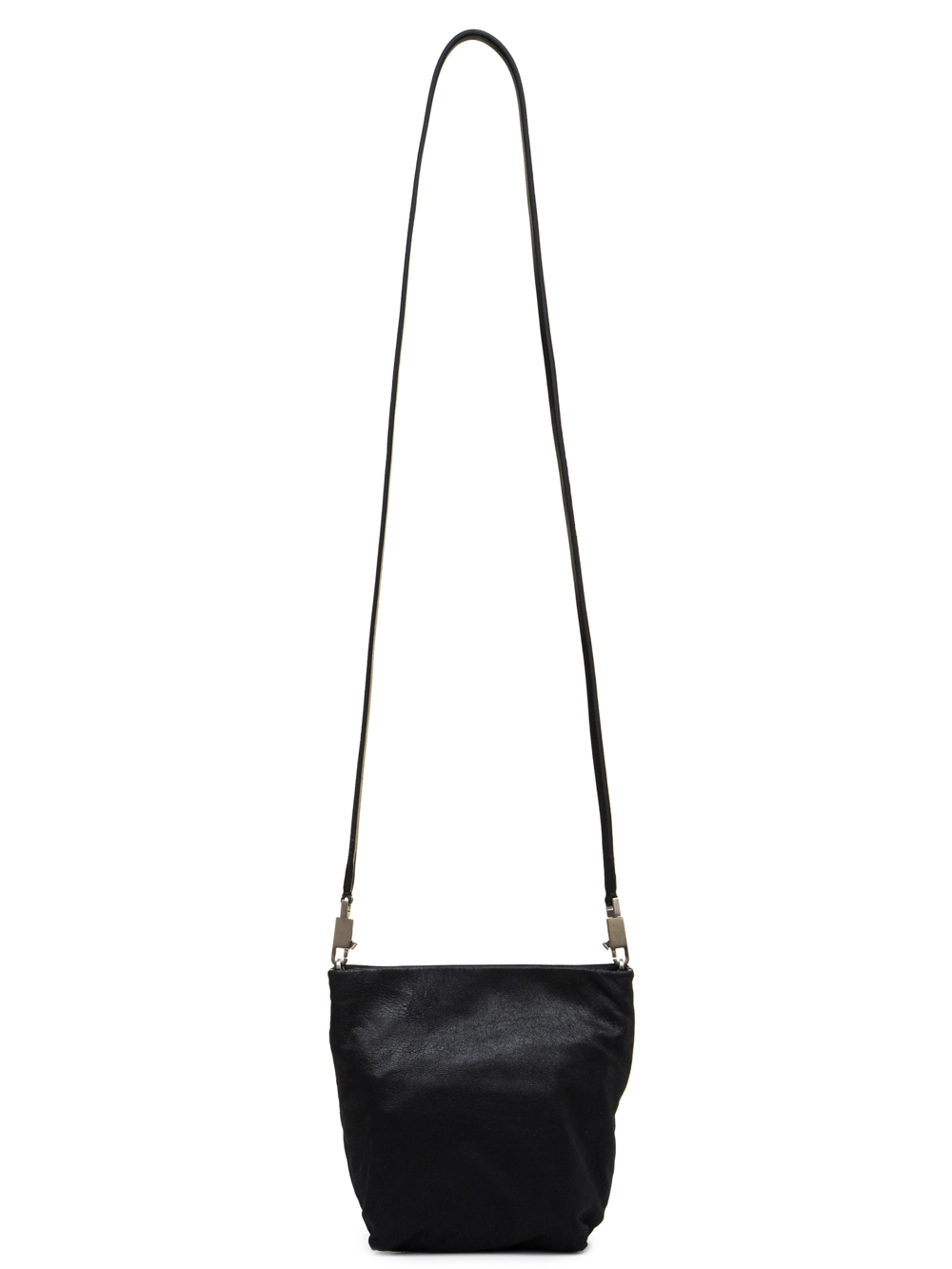 RICK OWENS FW18 SISYPHUS SMALL ADRI BAG IN BLACK OILY BLISTER LAMB LEATHER