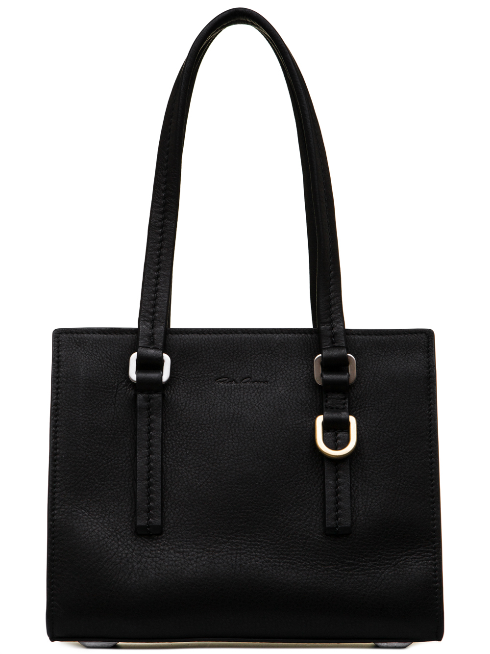 RICK OWENS FW18 SISYPHUS MICRO EDITH BAG IN BLACK CALF LEATHER