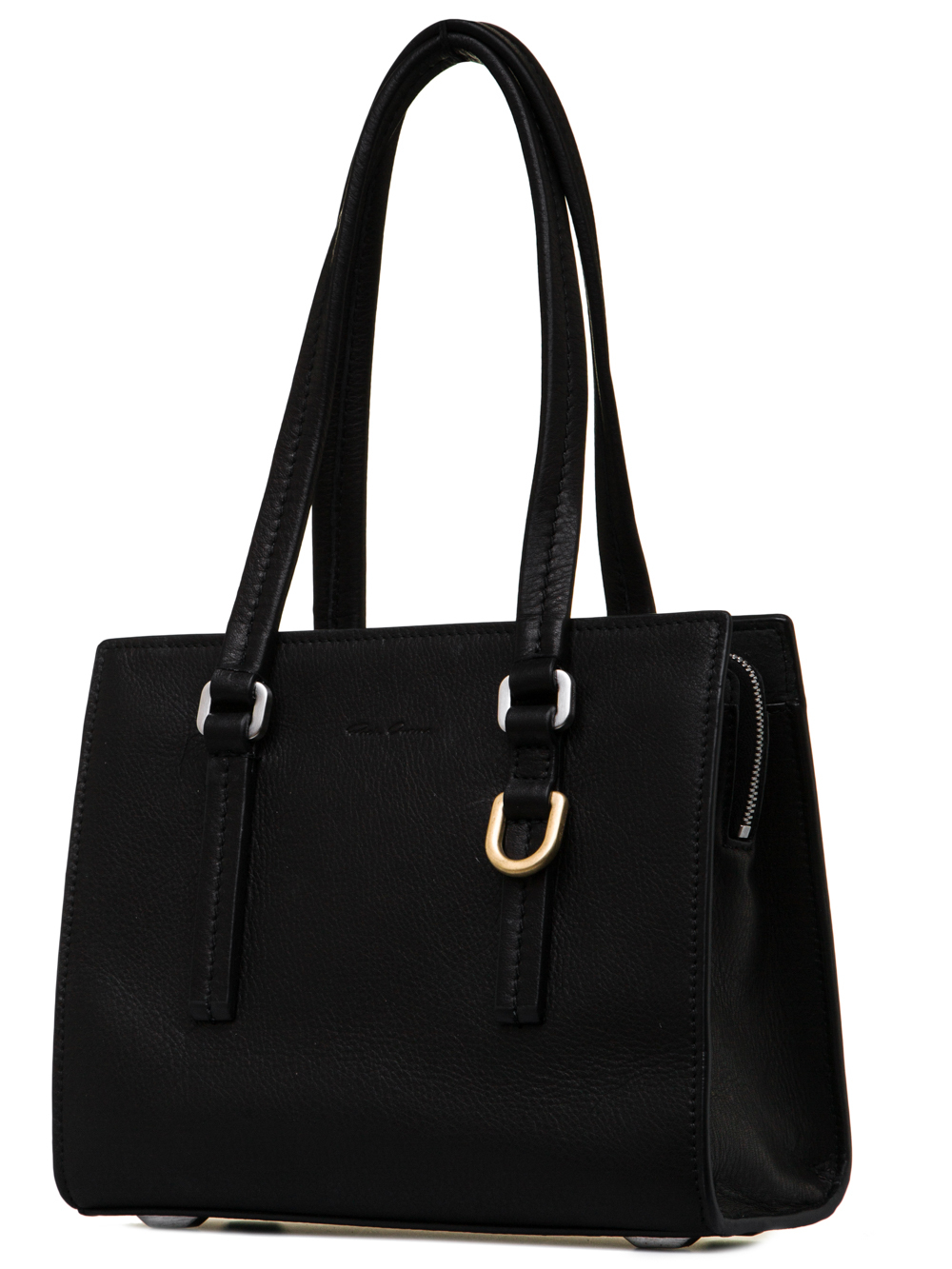 RICK OWENS FW18 SISYPHUS MICRO EDITH BAG IN BLACK CALF LEATHER