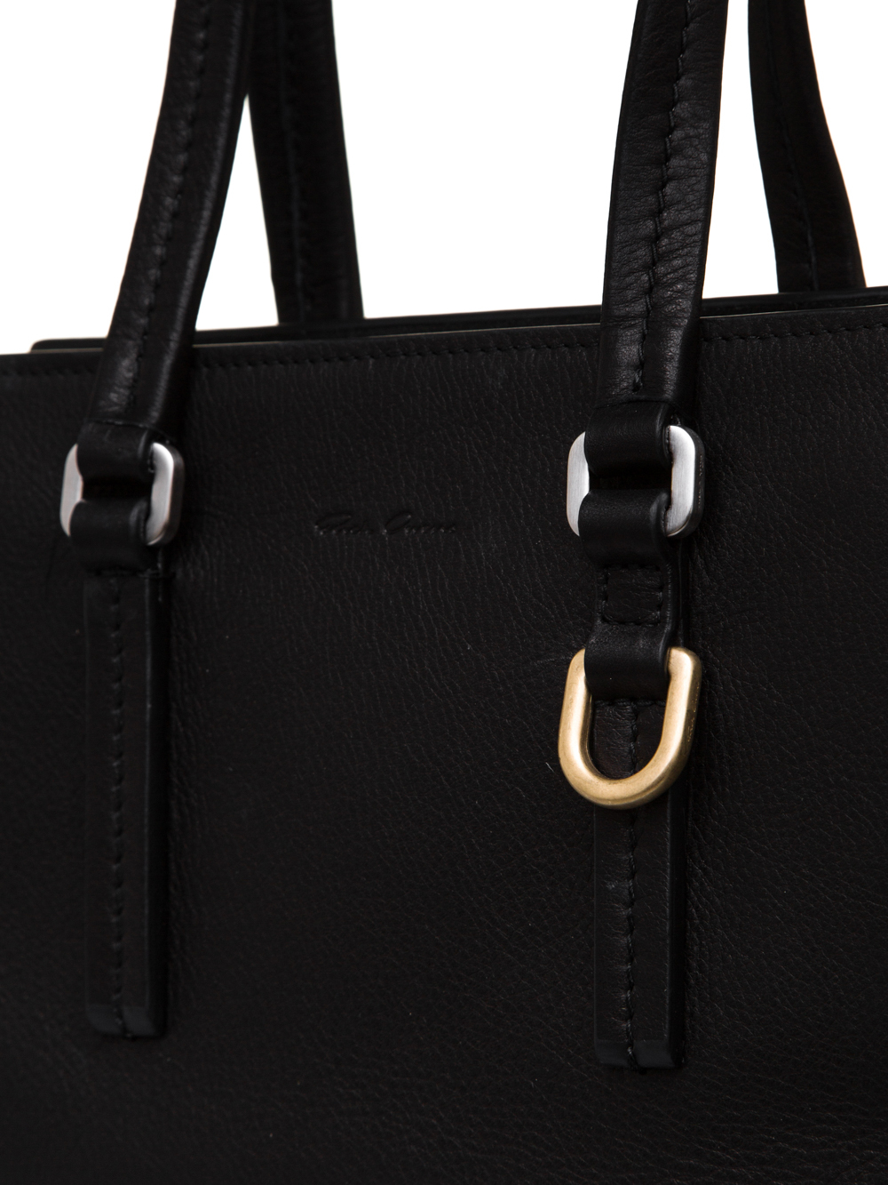 RICK OWENS FW18 SISYPHUS MICRO EDITH BAG IN BLACK CALF LEATHER