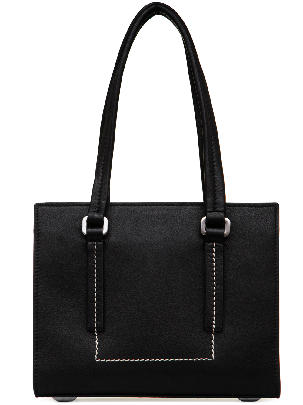 RICK OWENS FW18 SISYPHUS MICRO EDITH BAG IN BLACK CALF LEATHER