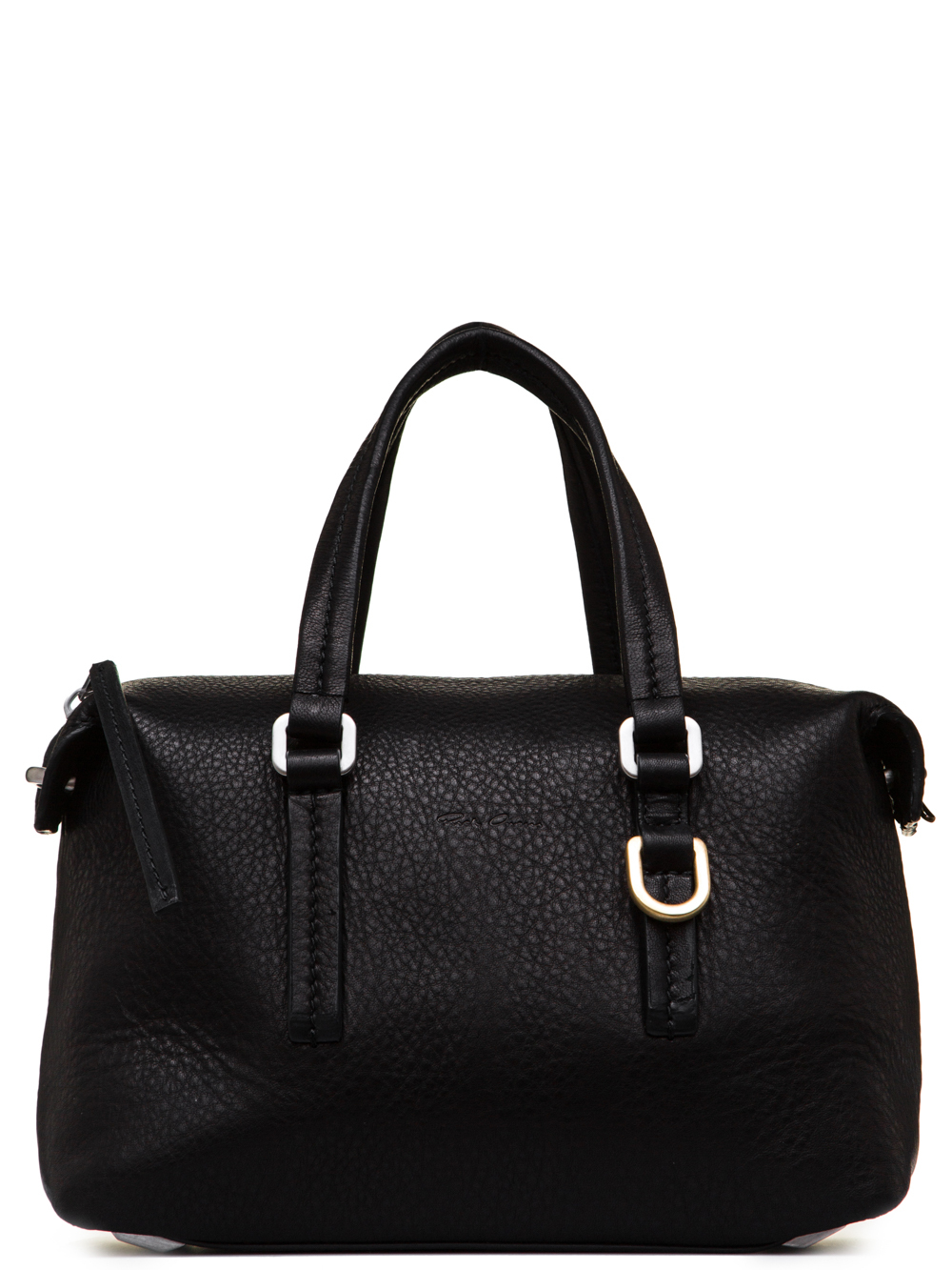 RICK OWENS FW18 SISYPHUS BABY BAG IN BLACK LAMB LEATHER
