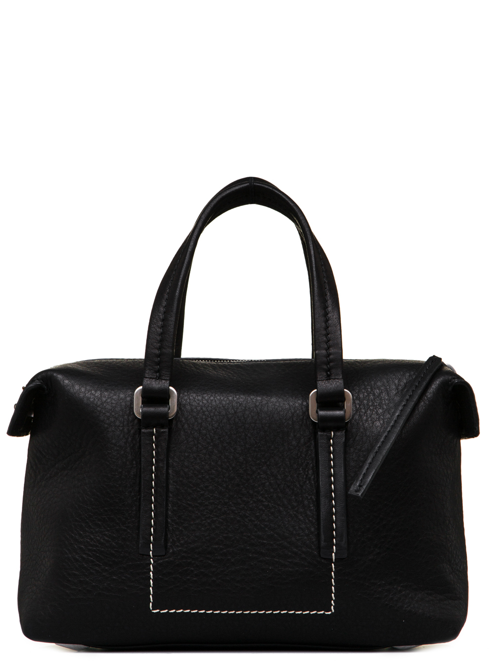 RICK OWENS FW18 SISYPHUS BABY BAG IN BLACK LAMB LEATHER