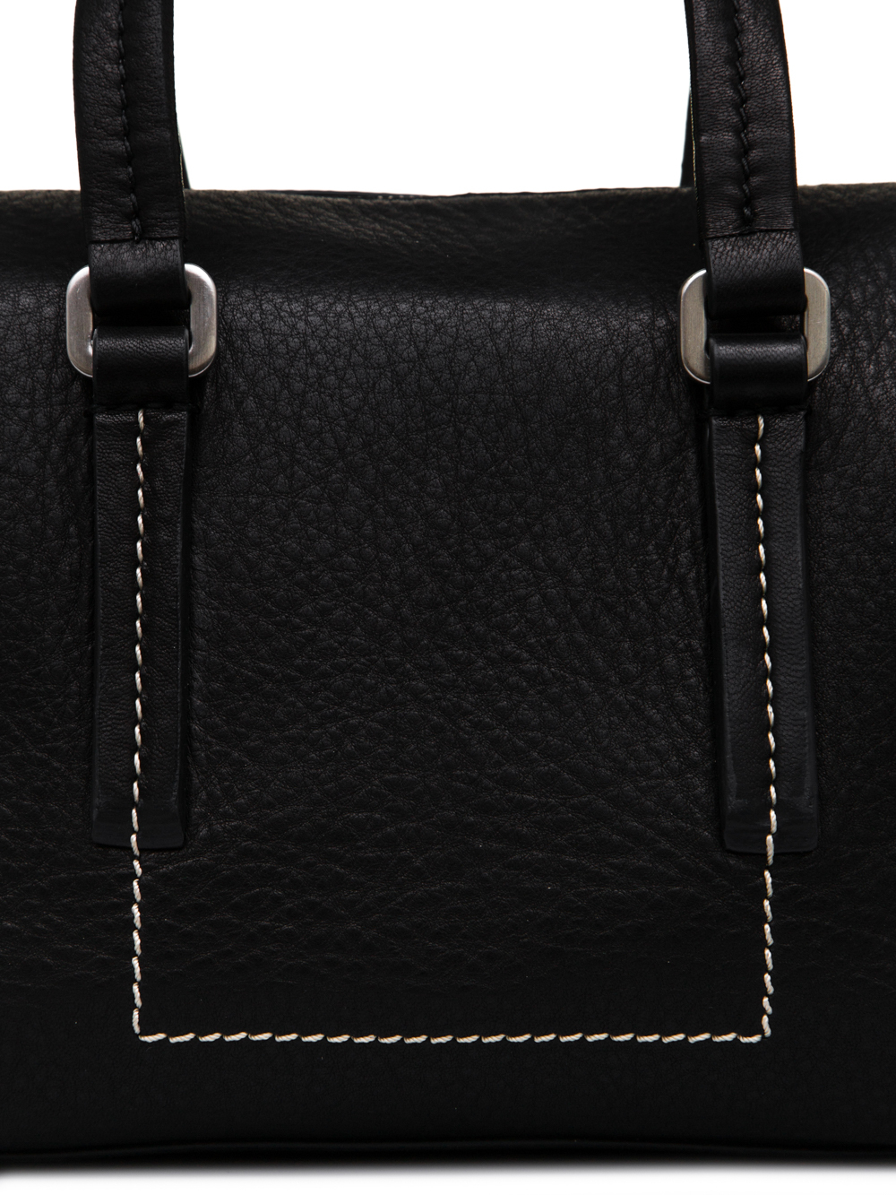 RICK OWENS FW18 SISYPHUS BABY BAG IN BLACK LAMB LEATHER