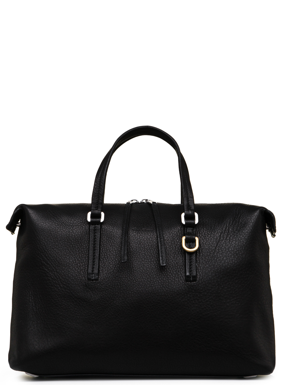 RICK OWENS FW18 SISYPHUS DAYBAG IN BLACK LAMB LEATHER