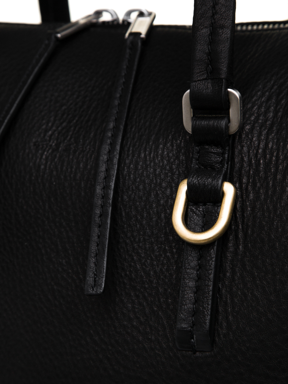 RICK OWENS FW18 SISYPHUS DAYBAG IN BLACK LAMB LEATHER