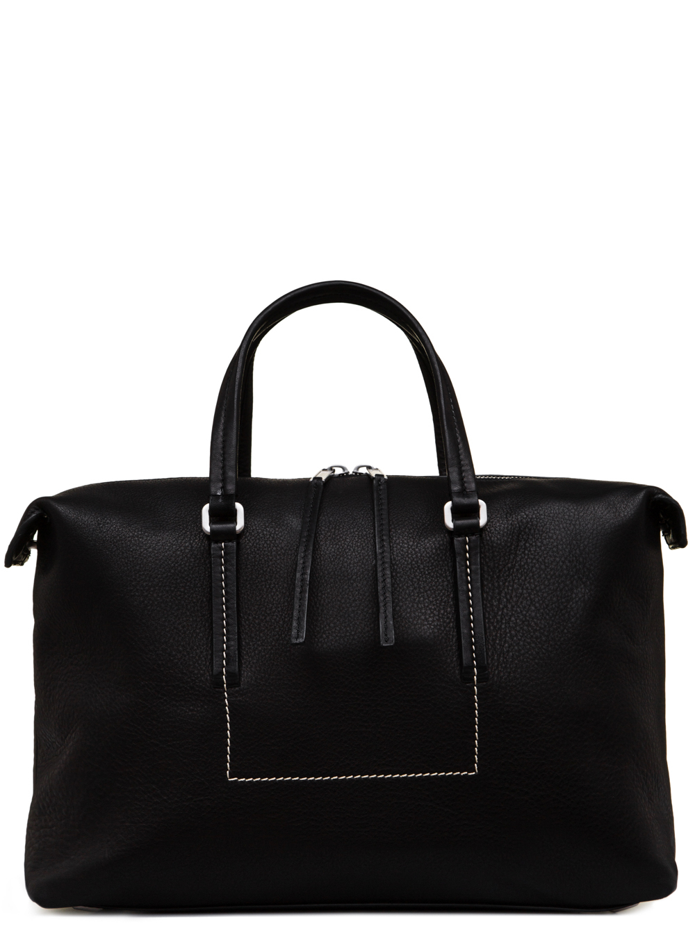 RICK OWENS FW18 SISYPHUS DAYBAG IN BLACK LAMB LEATHER