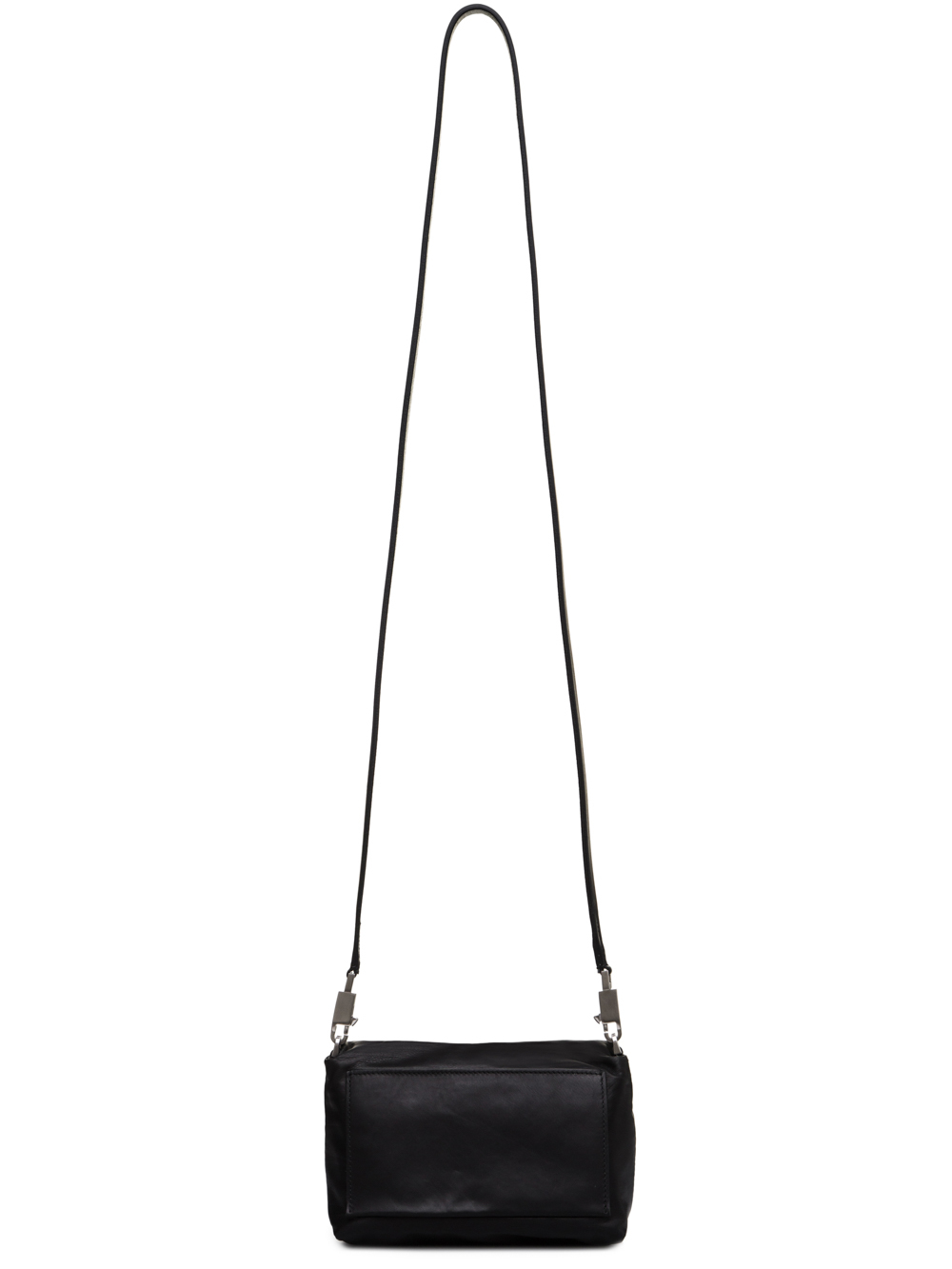 RICK OWENS FW18 SISYPHUS MICRO FLAP ADRI BAG IN BLACK BABY CALF LEATHER