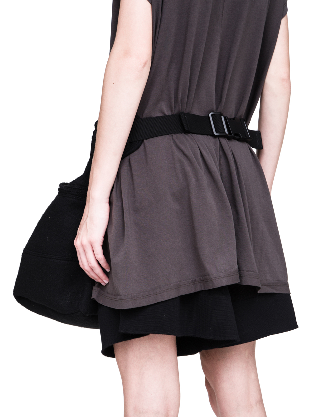 RICK OWENS FW18 SISYPHUS OFF-THE-RUNWAY FERTILITY BELT IN BLACK CAMEL WOOL
