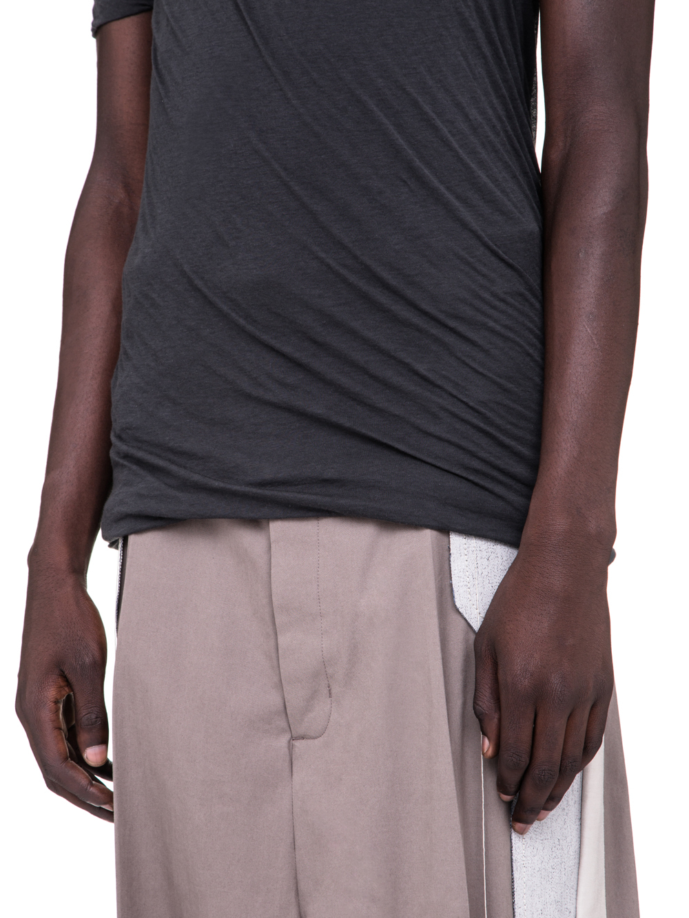 RICK OWENS SS19 BABEL DOUBLE SHORTSLEEVE TEE IN BLUJAY BLUE UNSTABLE COTTON