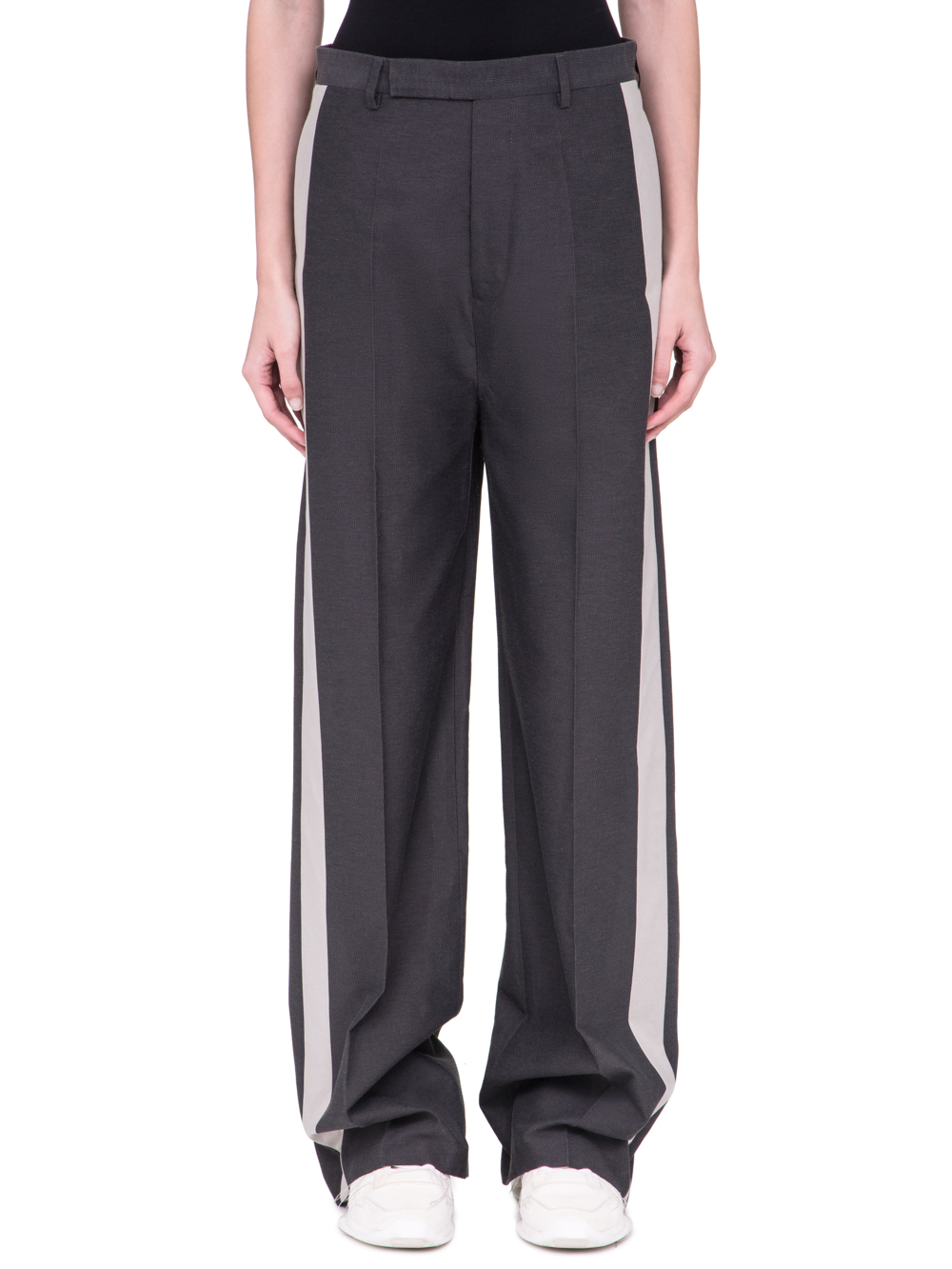 RICK OWENS SS19 BABEL LOOSE TUX TROUSERS IN BLUEJAY