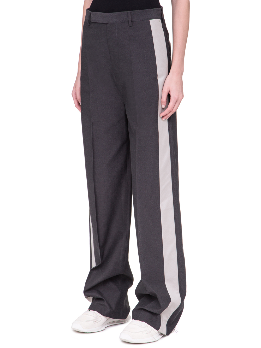RICK OWENS SS19 BABEL LOOSE TUX TROUSERS IN BLUEJAY